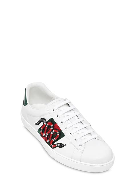 gucci sneaker with snake|Gucci ace embroidered snake sneakers.